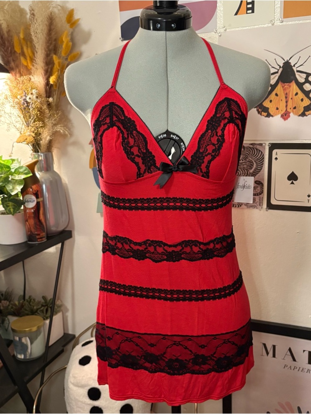 Frederick’s of Hollywood Red Lace Slip NWT – Small